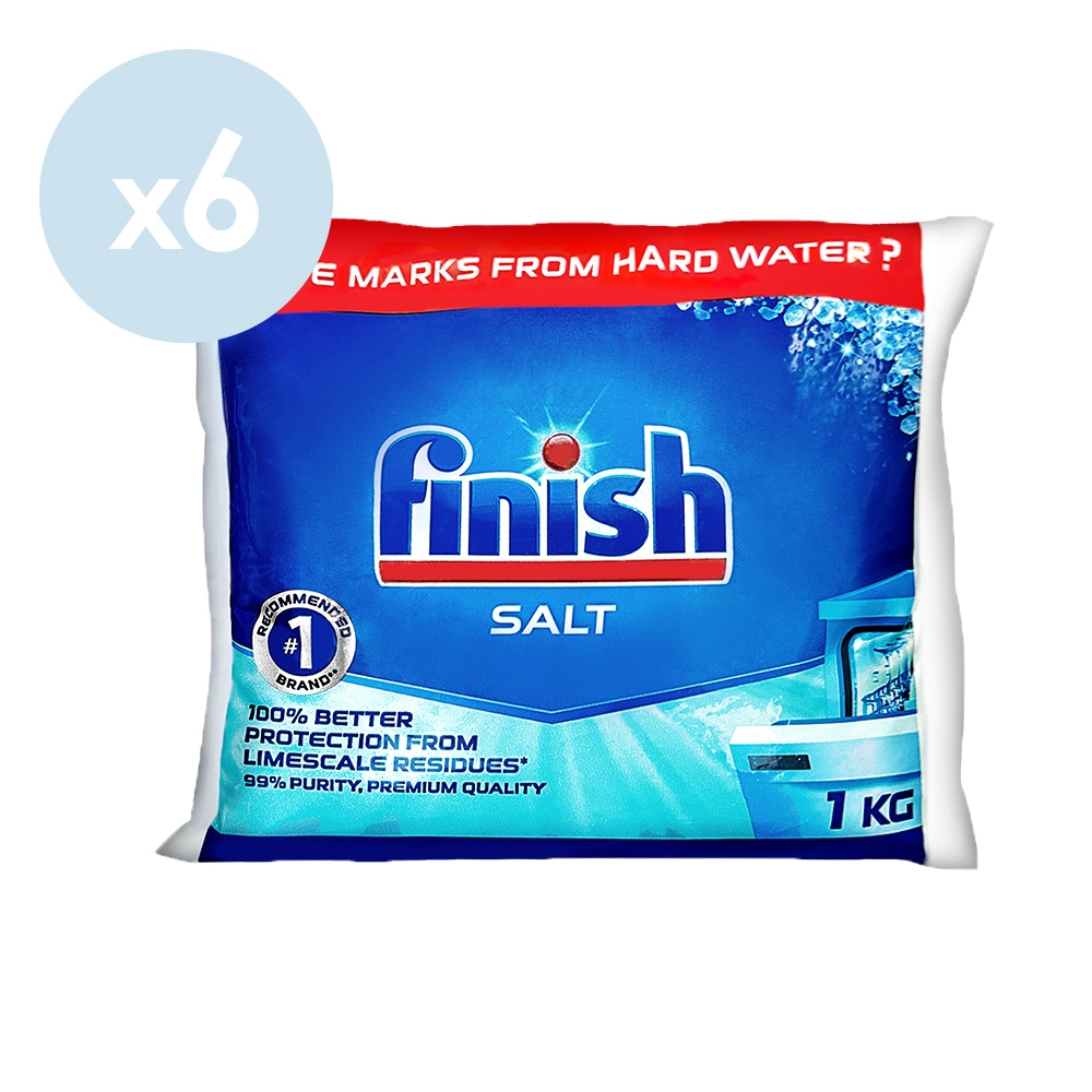 亮碟Finish-洗碗機軟化鹽(1kg)X6