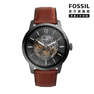 FOSSIL Townsman 摩登都會機械男錶 棕色真皮錶帶 48MM ME3181