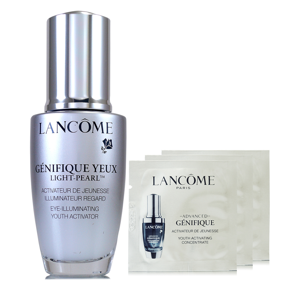 LANCOME蘭蔻 超進化肌因亮眼精粹20ml贈超進化肌因賦活露1ml*3