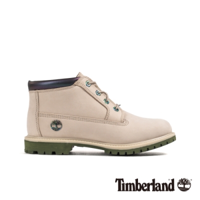 Timberland 女款淺褐色磨砂革金屬感短靴|A24M2
