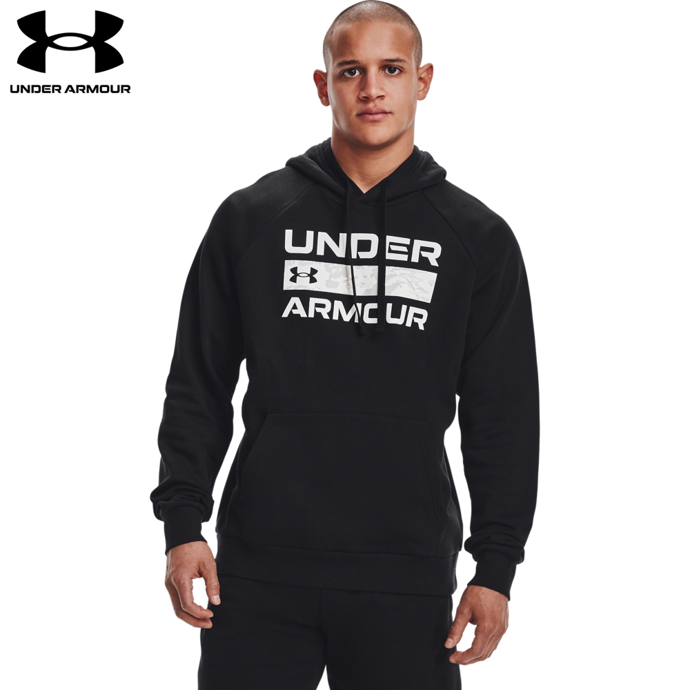 【UNDER ARMOUR】UA 男 Rival Fleece連帽長袖套頭衫_1366363-001