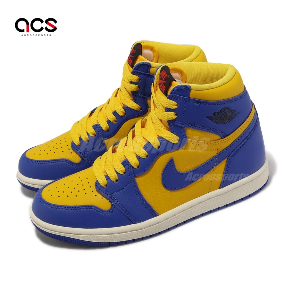 Nike Wmns Air Jordan 1 Retro HI OG 女鞋藍黃Reverse Laney FD2596