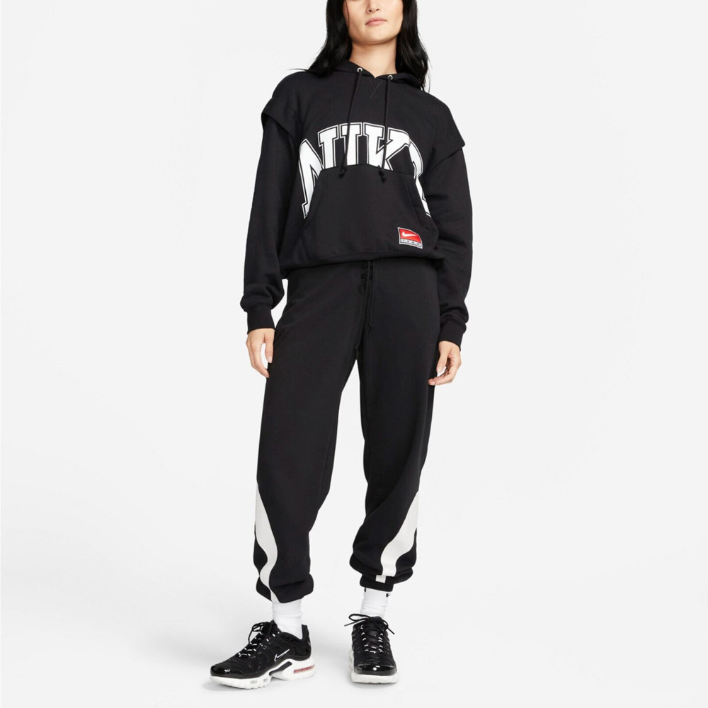 Nike As W Nsw Team Nk Flc Hoodie [DQ6586-010] 女連帽上衣帽T 休閒黑