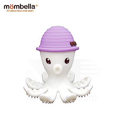 【任選】英國《mombella 》樂咬咬章魚固齒器(紫色)