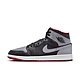 NIKE AIR JORDAN 1 MID 男運動籃球鞋-黑灰紅-DQ8426006 product thumbnail 1