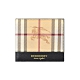 BURBERRY HAYMARKET BILL金字壓印LOGO格紋設計PVC 4卡對摺短夾(展示品/米x黑) product thumbnail 1