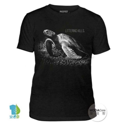 摩達客-美國進口The Mountain 拯救海龜 中性短袖紀念T恤 柔軟舒適高級混紡