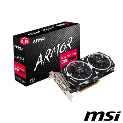 MSI微星 RADEON RX 570 ARMOR 4G OC 顯示卡