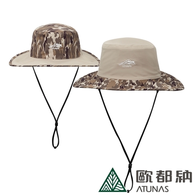 【ATUNAS 歐都納】迷彩雙面大盤帽A1AHCC06N迷彩卡其/防曬遮陽/登山帽/戶外活動配件