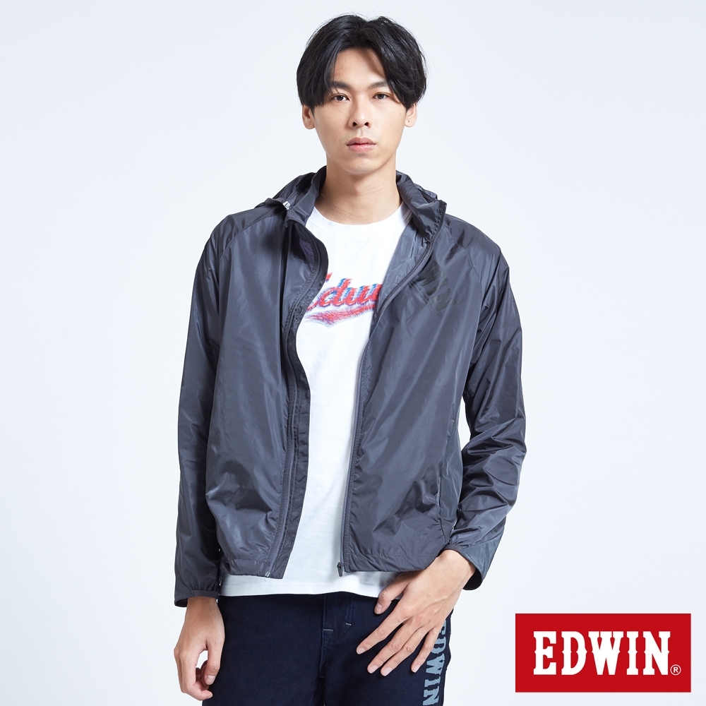 EDWIN EFS防水機能短版外套-男-黑灰色