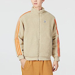 Adidas U ESNT JKT HN8728 男女 立領 外套 運動 休閒 羔羊絨 冬季 保暖 舒適 穿搭 卡其