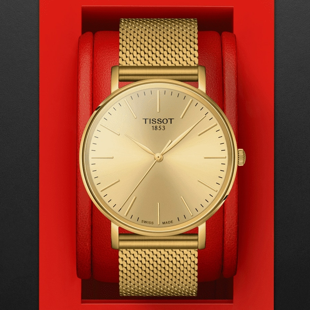TISSOT天梭 官方授權 EVERYTIME 簡約經典腕錶 母親節 禮物 40mm/T1434103302100