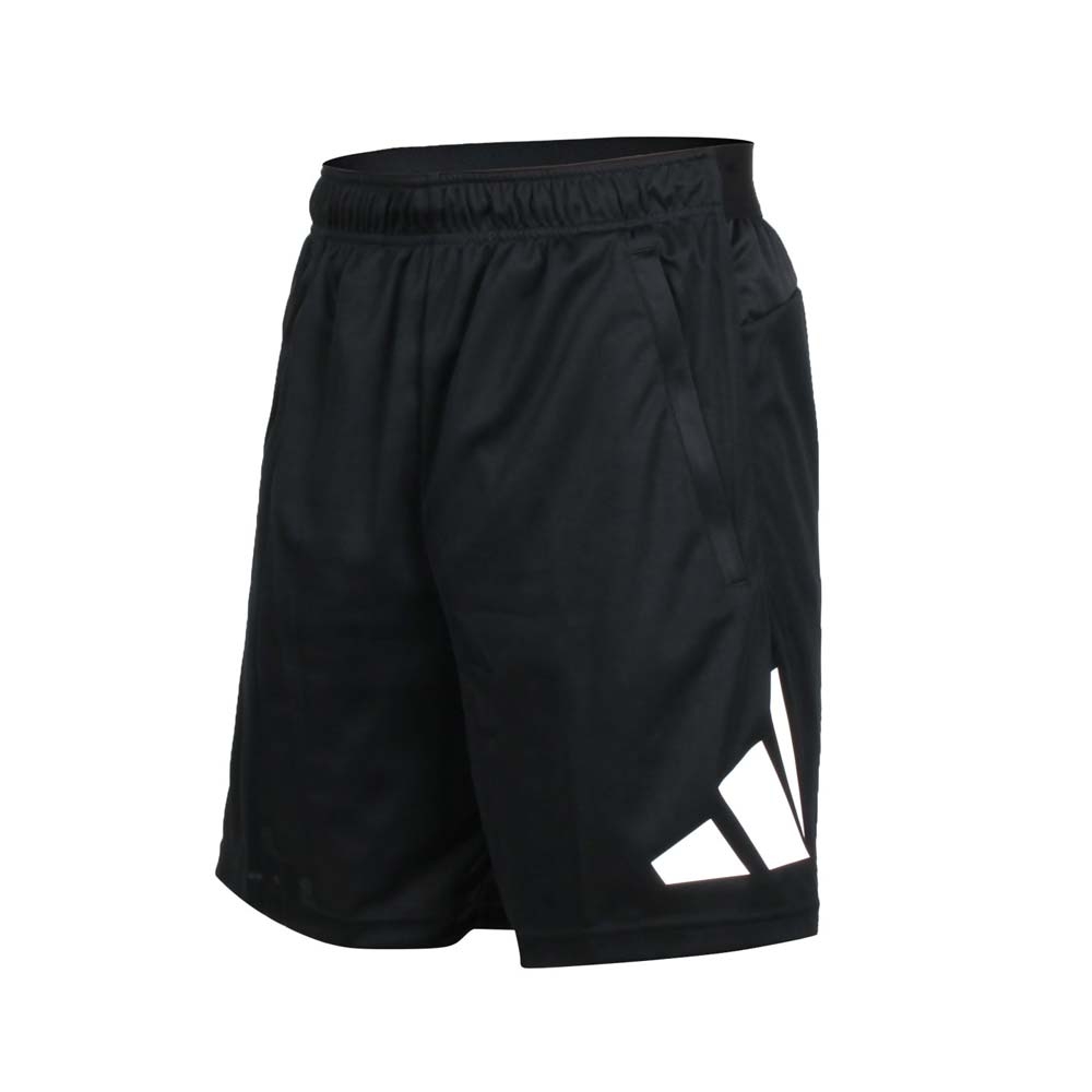 ADIDAS 男運動短褲-訓練 針織 五分褲 吸濕排汗 愛迪達 IB8121 黑白