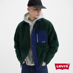 Levis 男款 暖身鋪毛防風outdoor外套 森林綠