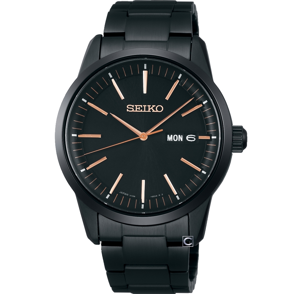 SEIKO 精工 經典俐落太陽能腕錶(V158-0AM0U)SBPX135J