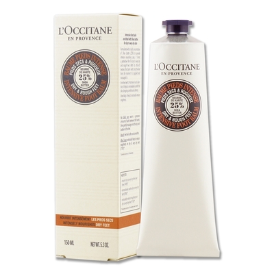 (即期品)L’OCCITANE 歐舒丹 乳油木密集修護足膜霜 150ML〈效期至2025年08月.百貨公司貨〉