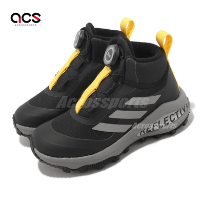 adidas 運動鞋 FortaRun BOA ATR K 中童 童鞋 黑 灰 黃 小朋友 快速穿脫 愛迪達 GZ1810