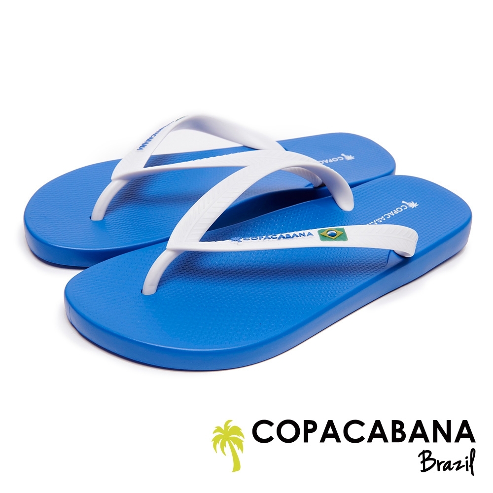 Copacabana 經典巴西國旗人字鞋-藍/白