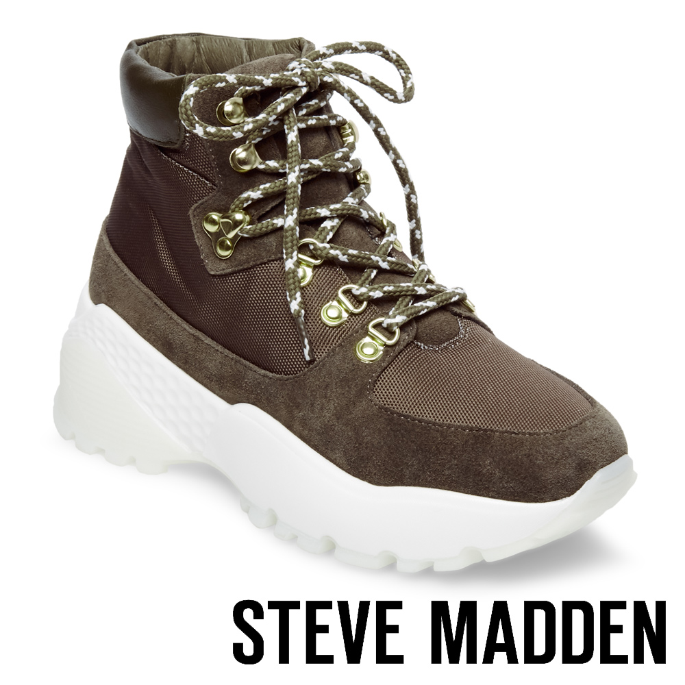 STEVE MADDEN-STAMPEDE潮流款徒步旅行運動休閒鞋-墨綠