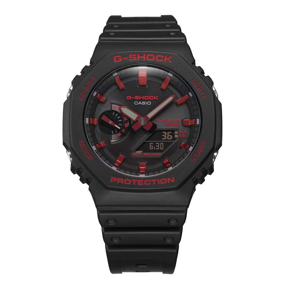 CASIO卡西歐八角火焰紅G-SHOCK雙顯錶(GA-B2100BNR-1A) | G-SHOCK