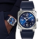 Bell & Ross BR03方形機械腕錶-41mm藍 BR03A-BLU-ST/SCA product thumbnail 1