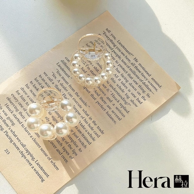 【Hera 赫拉】清晰小資女環狀珍珠髮夾 H112052404