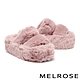 拖鞋 MELROSE 美樂斯 溫暖舒適絨毛造型寬帶厚底拖鞋－粉 product thumbnail 1