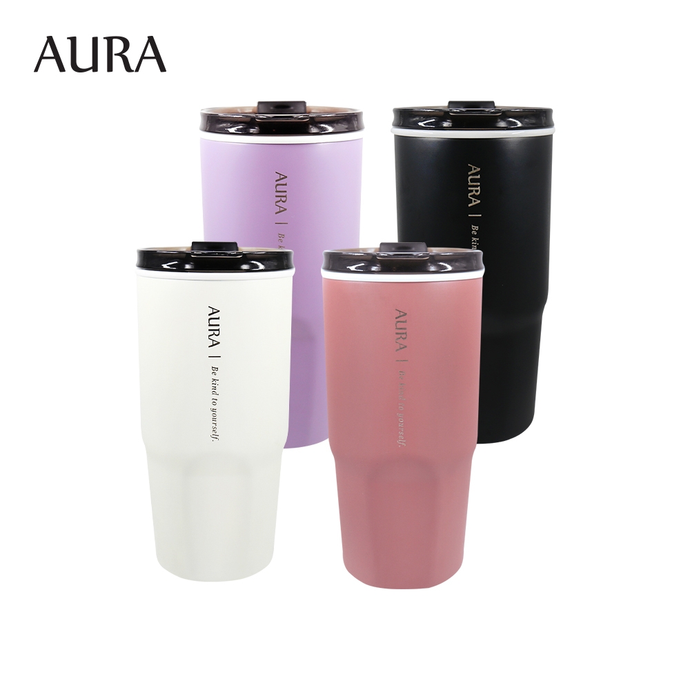 【AURA 艾樂】簡約真陶瓷激凍杯800ml(4色可選)