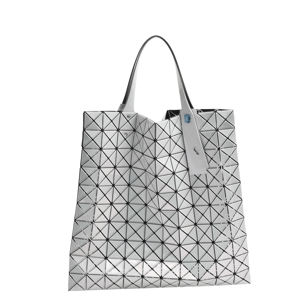 ISSEY MIYAKE 三宅一生BAOBAO亮面幾何方格10X10手提包(藍色極光)