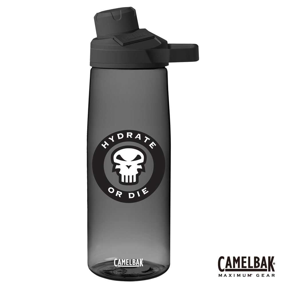 【美國 CamelBak】750ml Chute Mag 戶外運動水瓶 骷髏黑