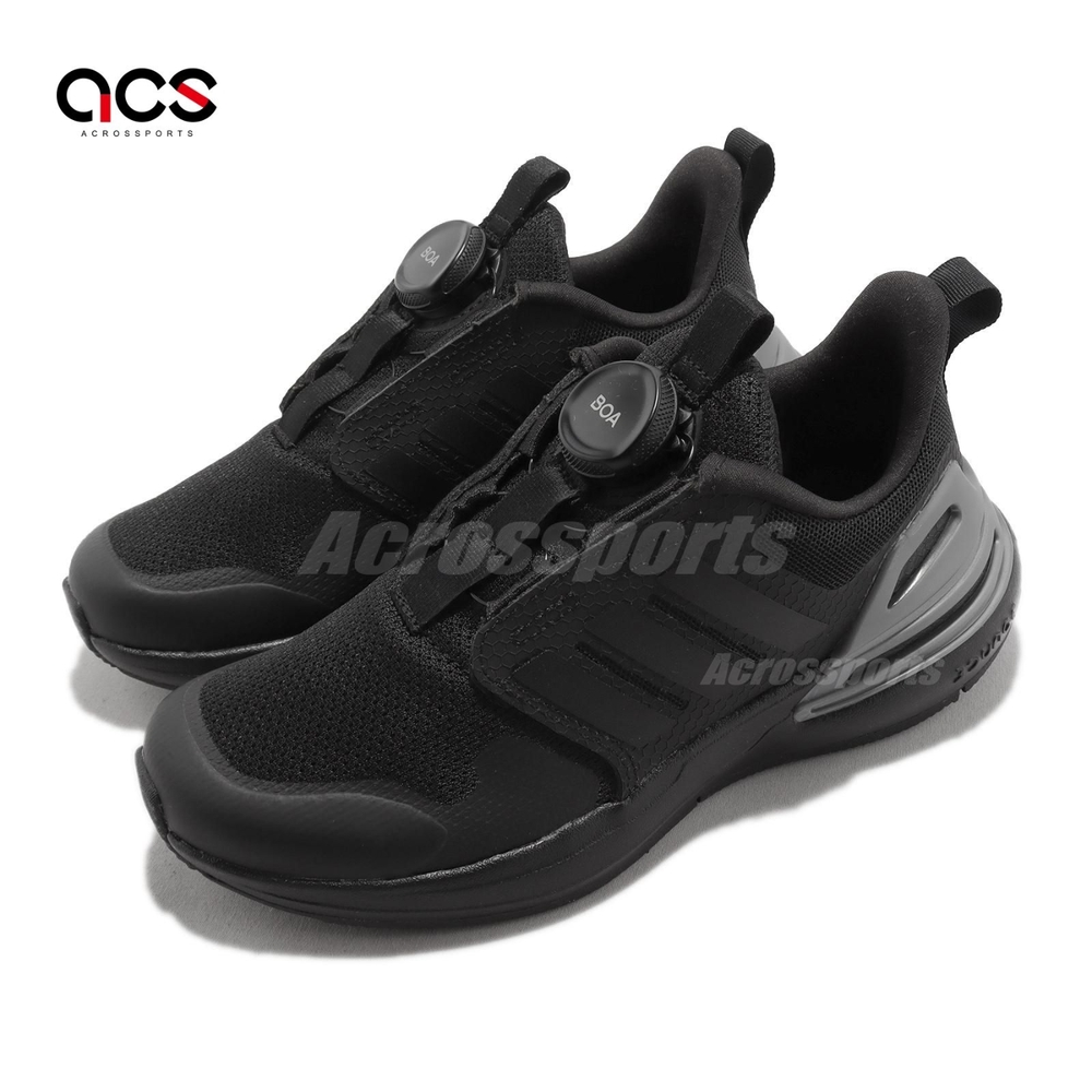 adidas 運動鞋 RapidaSport BOA K 黑 銀 快速綁帶 中童 小朋友 童鞋 緩震 愛迪達 IE6835