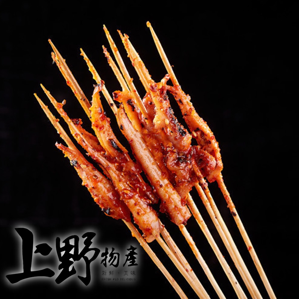 【上野物產】口感鮮甜韓式魷魚翅烤肉串(150g土5%/5串/包)x15包 (15包共75串)