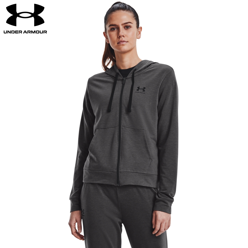 【UNDER ARMOUR】UA 女 RIVAL TERRY 連帽外套-網路獨家-優惠商品