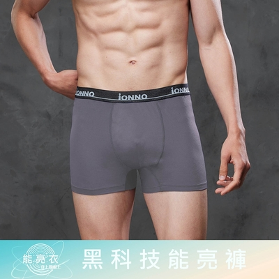 EASY SHOP-iONNO-黑科技能亮褲-機能纖維戰力補給能亮短版平口褲-霧灰紫