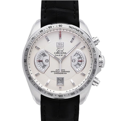 TAG HEUER 豪雅 CARRERA 計時銀面皮帶紳士款(CAV511B.FC6225)x43mm