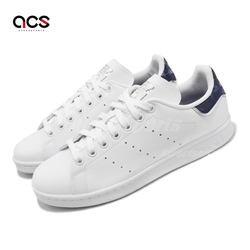 adidas 休閒鞋 Stan Smith W 女鞋 白 藍 銀 小白鞋 經典 史密斯 三葉草 愛迪達 GY9395