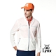 【Lynx Golf】男款素面羅紋配色織條網狀透氣長袖外套-白色 product thumbnail 2