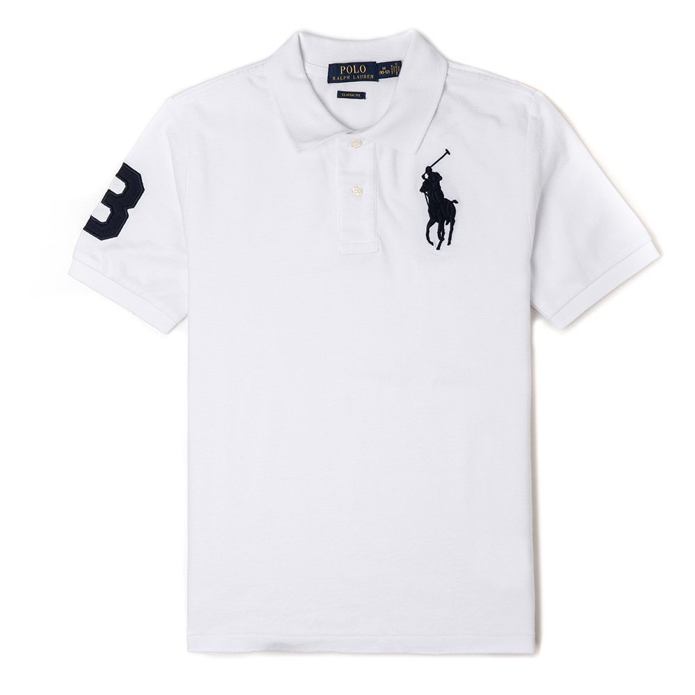 Polo Ralph Lauren 經典刺繡大馬Polo衫(青年款)-白色