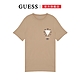 【GUESS】圓領美式街頭感短T-卡其 product thumbnail 1