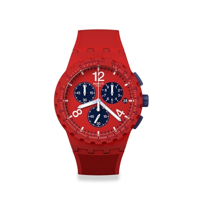 Swatch Chrono 原創系列手錶 PRIMARILY RED (42mm) 男錶 女錶 手錶 瑞士錶 錶