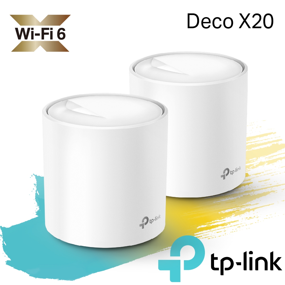 TP-Link Deco X20 AX1800 真Mesh 雙頻智慧無線網路WiFi 6 網狀路由器(Wi-Fi 6分享器)(2入組)