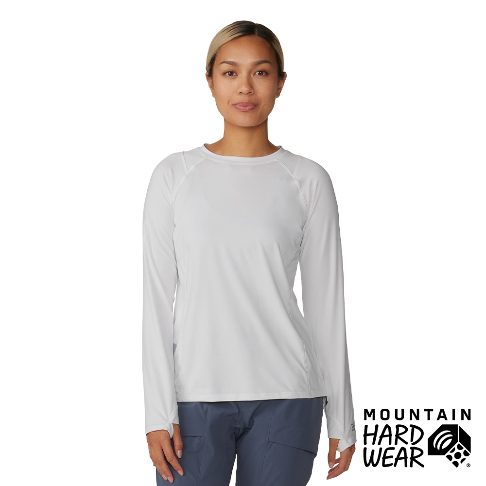 【Mountain Hardwear】Crater Lake Long Sleeve Crew Women 防曬長袖排汗衣 女款 霧堤白 #1982721