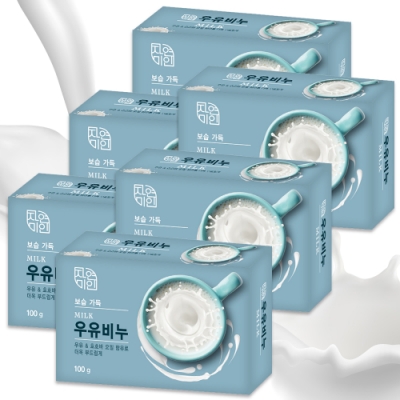 韓國 MKH無窮花 牛奶保濕美肌香皂 6入