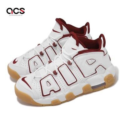 Nike 休閒鞋 Air More Uptempo GS 大童 女鞋 白 紅 緩震 支撐 氣墊 復古 大AIR FJ2846-100