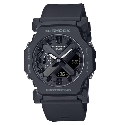 CASIO卡西歐 G-SHOCK 極簡強悍 輕巧簡約 極酷黑 全新進化 雙顯系列 GA-2300-1A_42.1mm