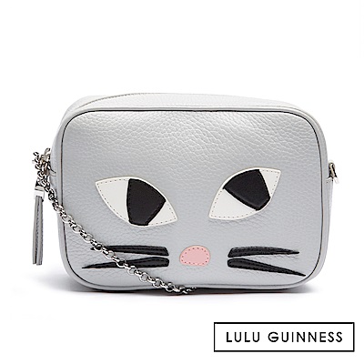 LULU GUINNESS AMBER 側背包 (KOOKY CAT/灰)