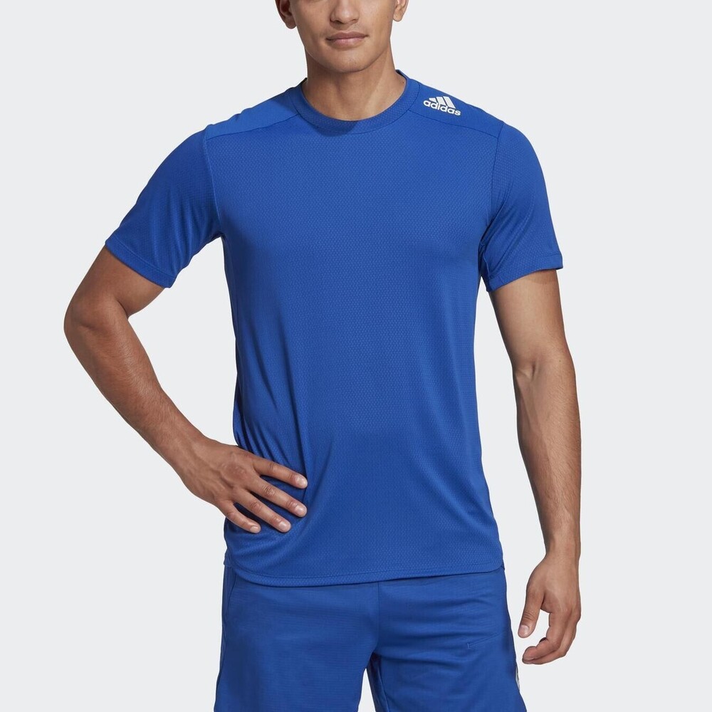 Adidas M D4t Hr Tee HJ9774 男 短袖 上衣 T恤 運動 健身 訓練 涼感 愛迪達 藍