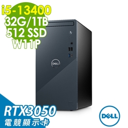 Dell 戴爾 Inspiron 3020T-R1608BTW i5電競獨顯RTX商用電腦 (i5-13400/32G/512SSD+1TB HDD/RTX3050 8G/W11P)