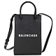 BALENCIAGA Shopping Phone Holder 字母小牛皮手提/斜背包(黑色) product thumbnail 1