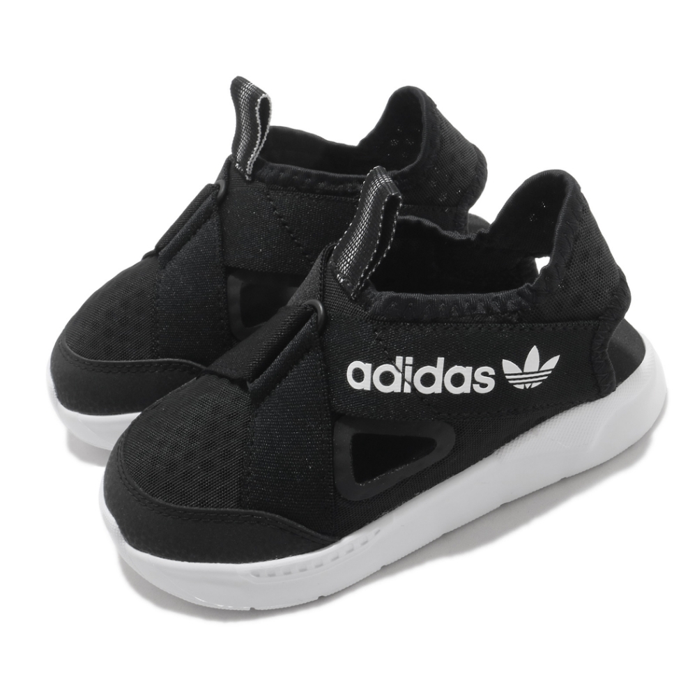 adidas 休閒鞋 360 Sandal I 套腳 童鞋 愛迪達 輕便 舒適 穿搭 涼鞋 小童 黑 白 FX4949